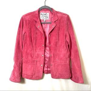 Vintage Bubblegum Pink Suede Jacket David Brooks
